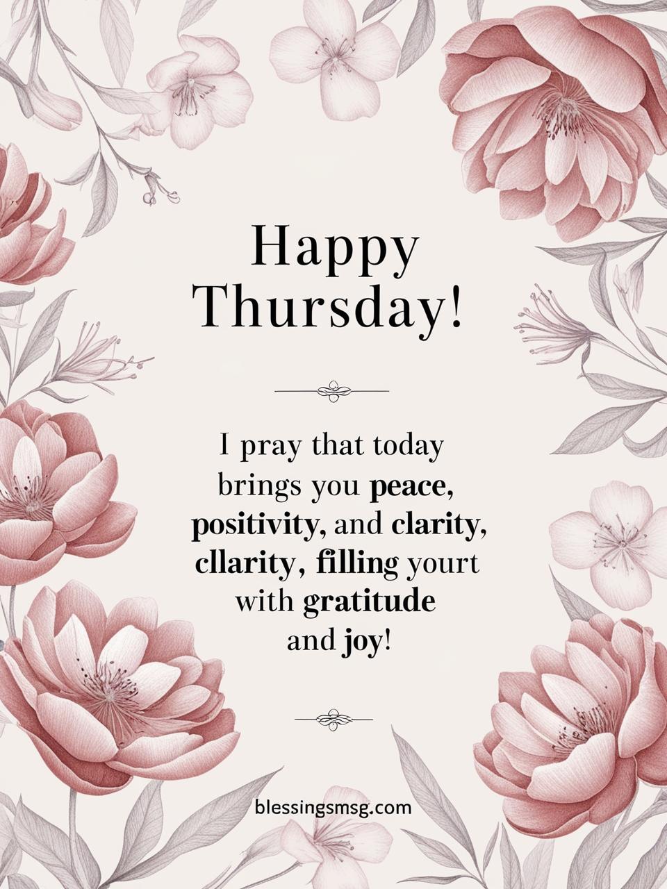 Beautiful Thursday Blessings and Prayer