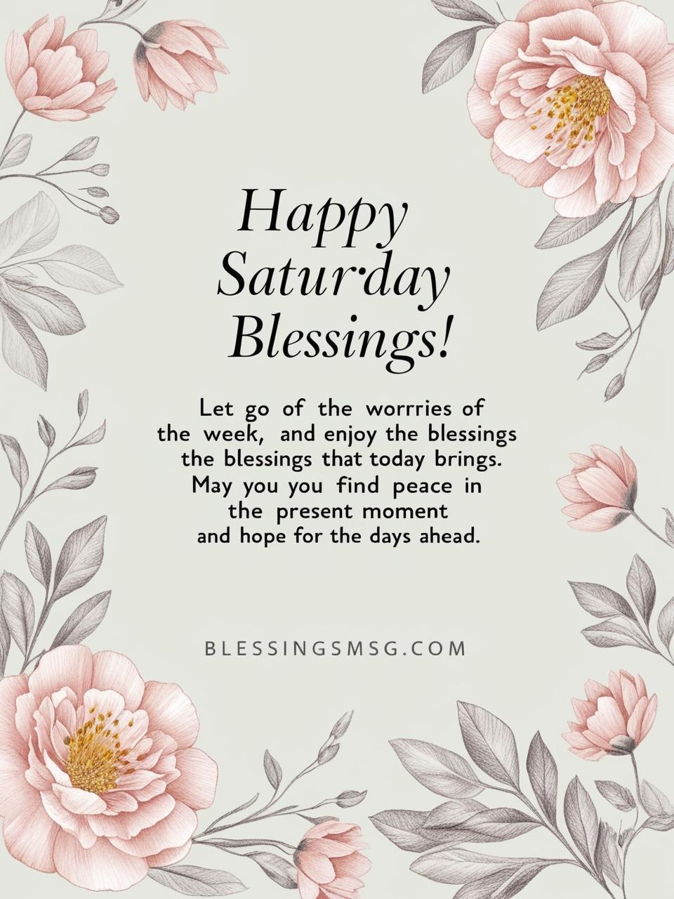 Happy Saturday Blessings