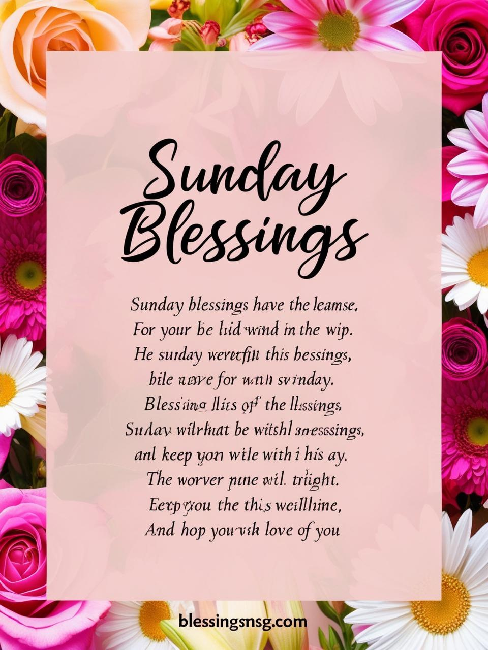 Inspirational Sunday Blessings