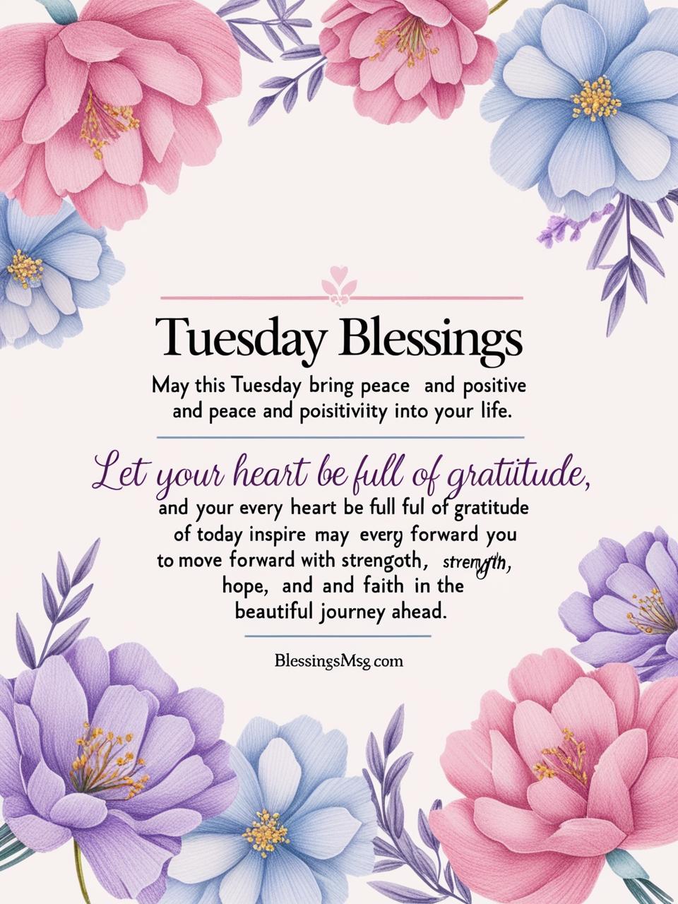 Positive Good Morning Tuesday Blessings