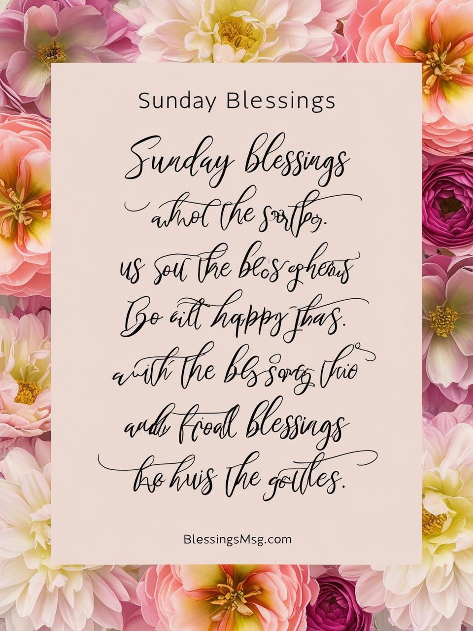 Positive Sunday Blessings and Prayer