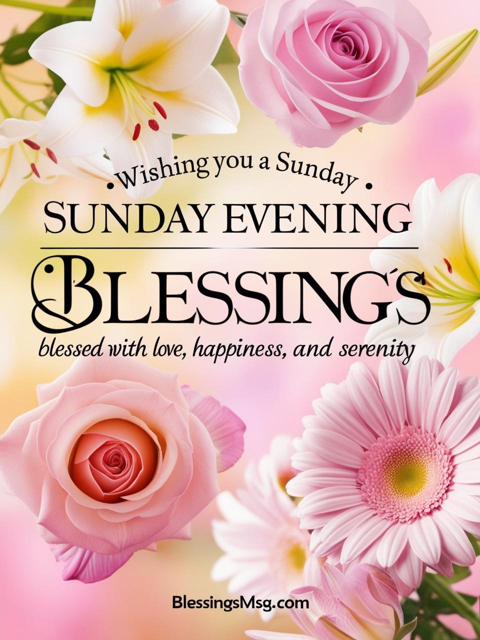 Beautiful Good Evening Sunday Blessings Images