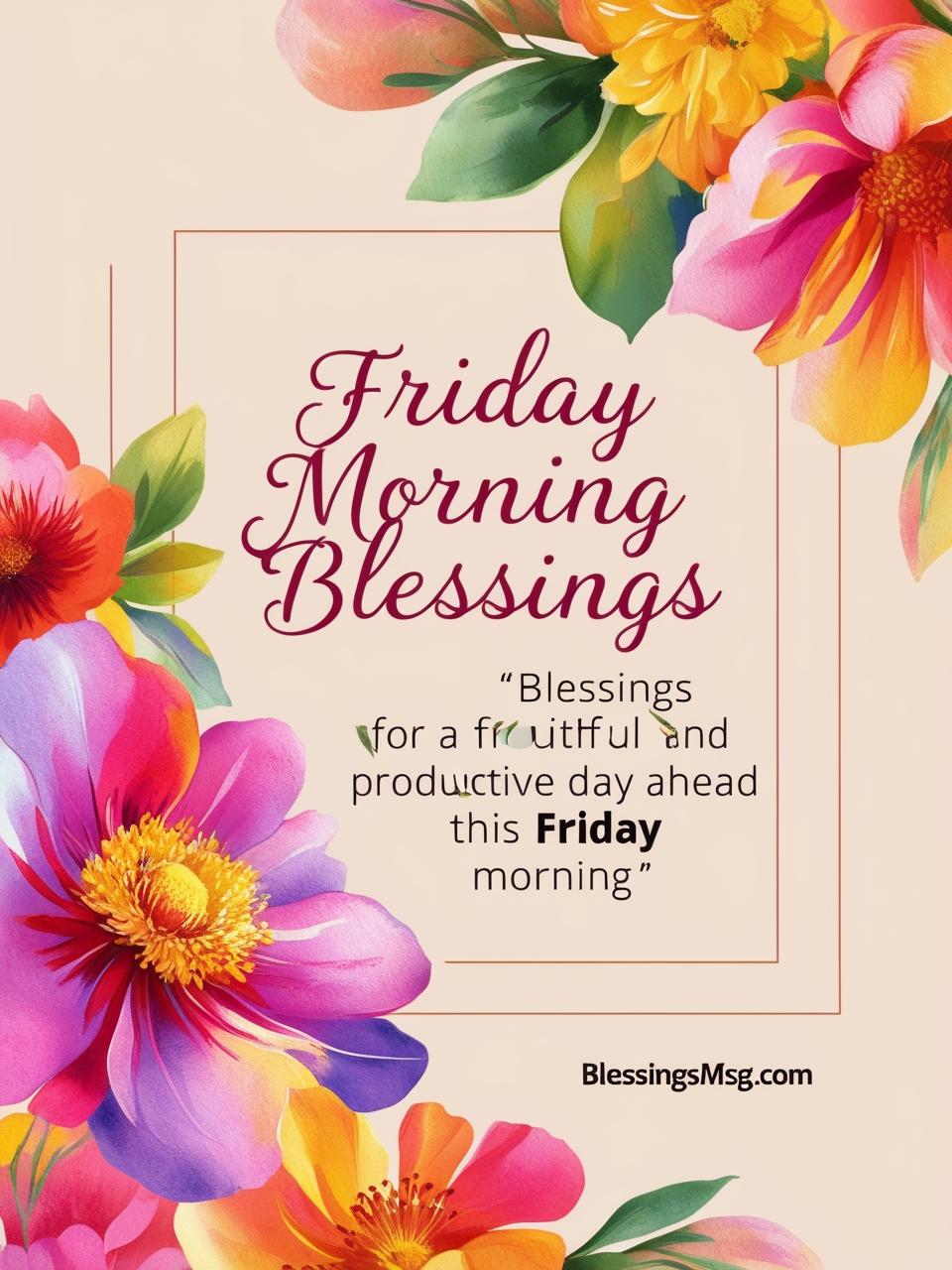 Friday Morning Blessings