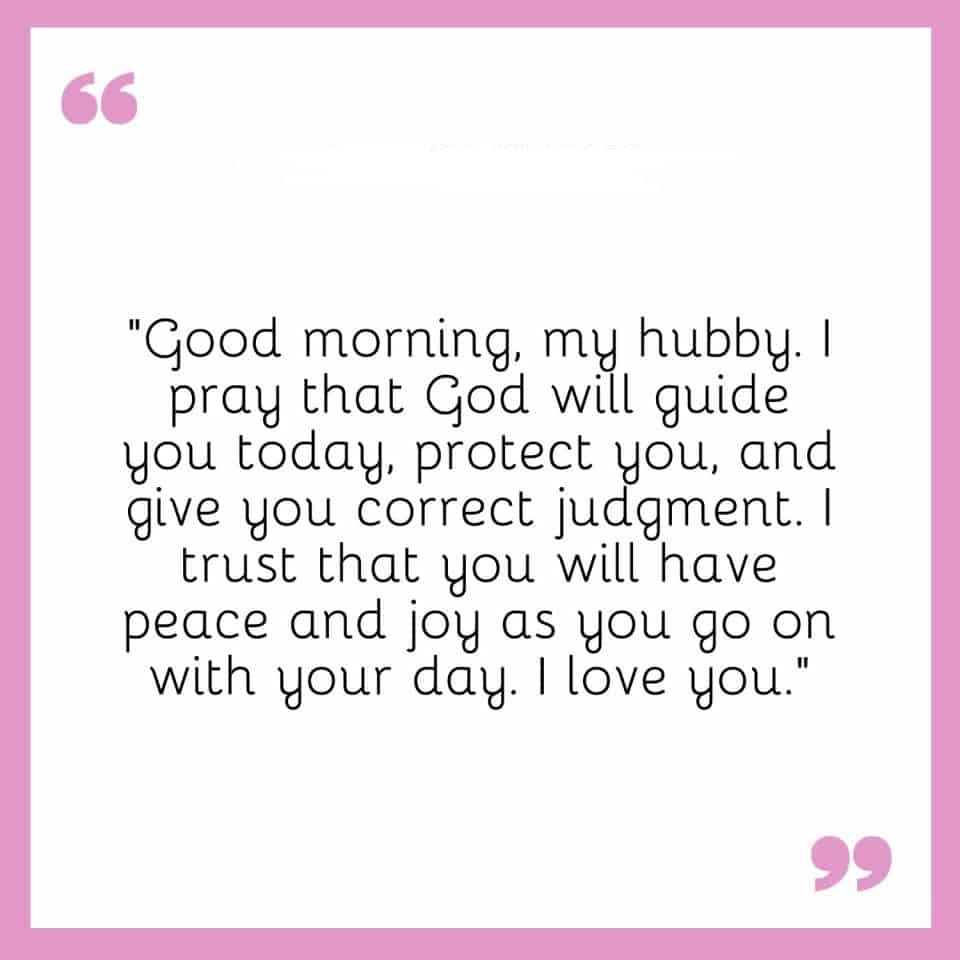 Good Morning Prayers For My Husband To Wake Up To