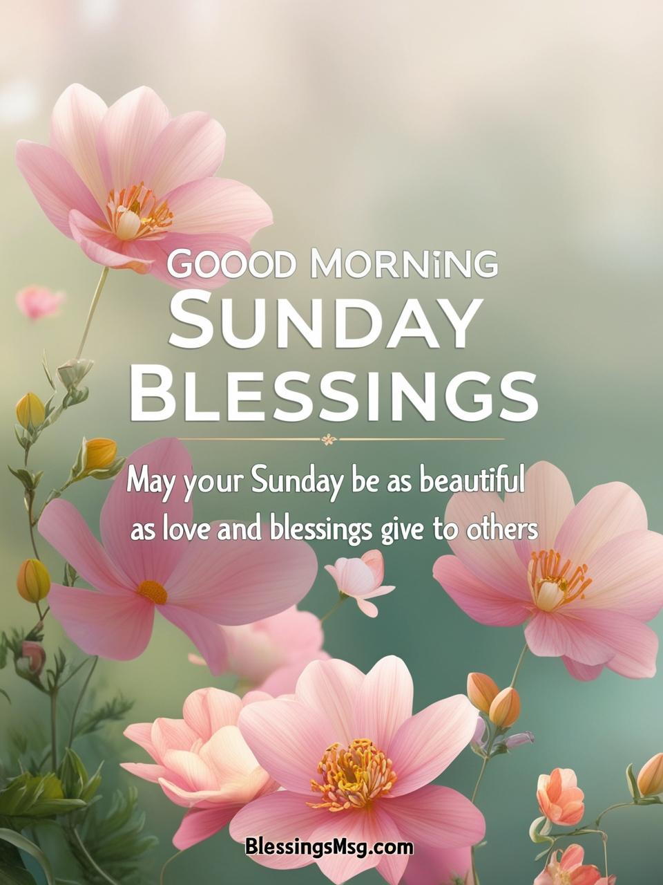 Good Morning Sunday Blessings And Prayers.