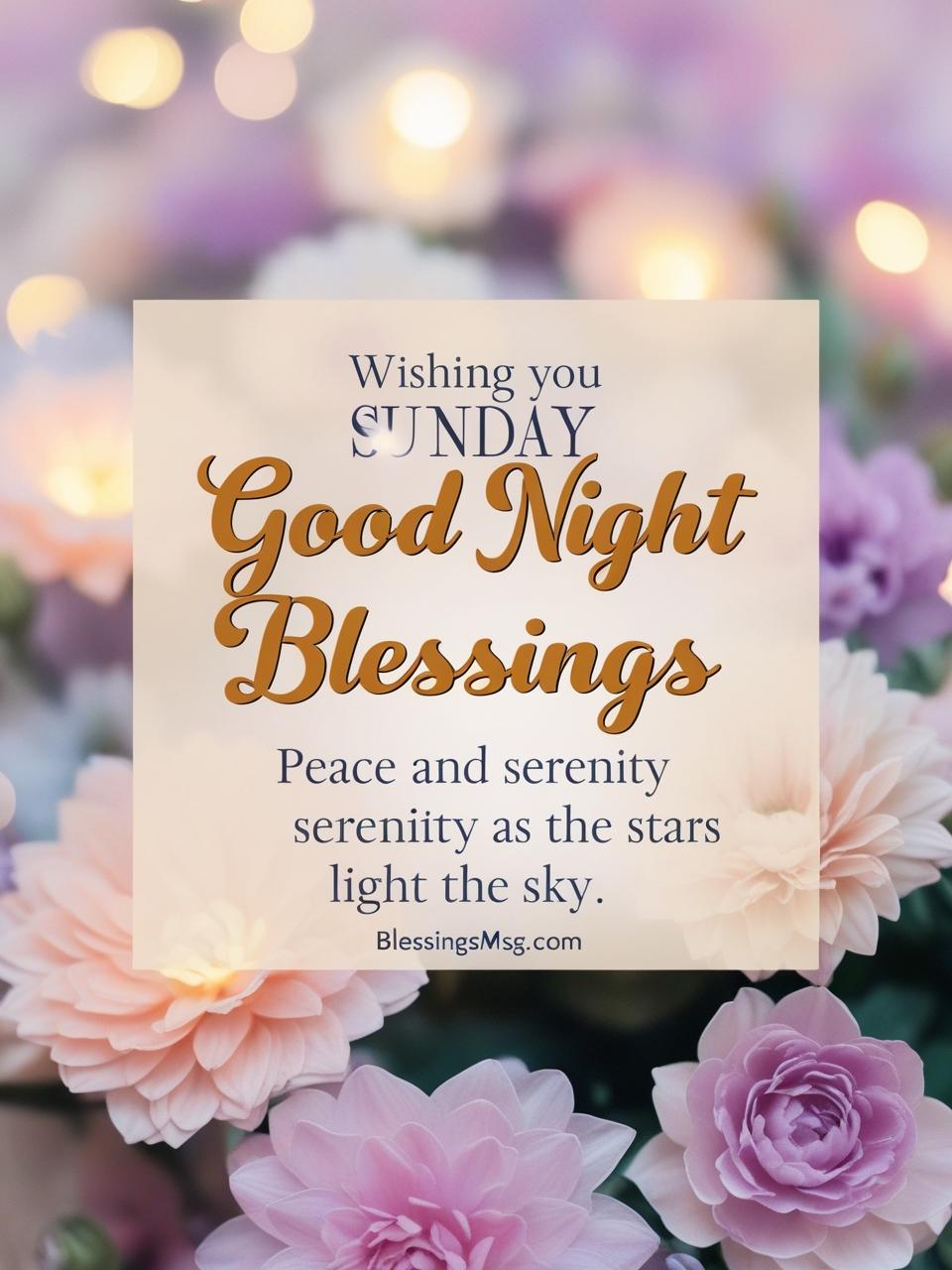 Good Night Sunday Blessings.