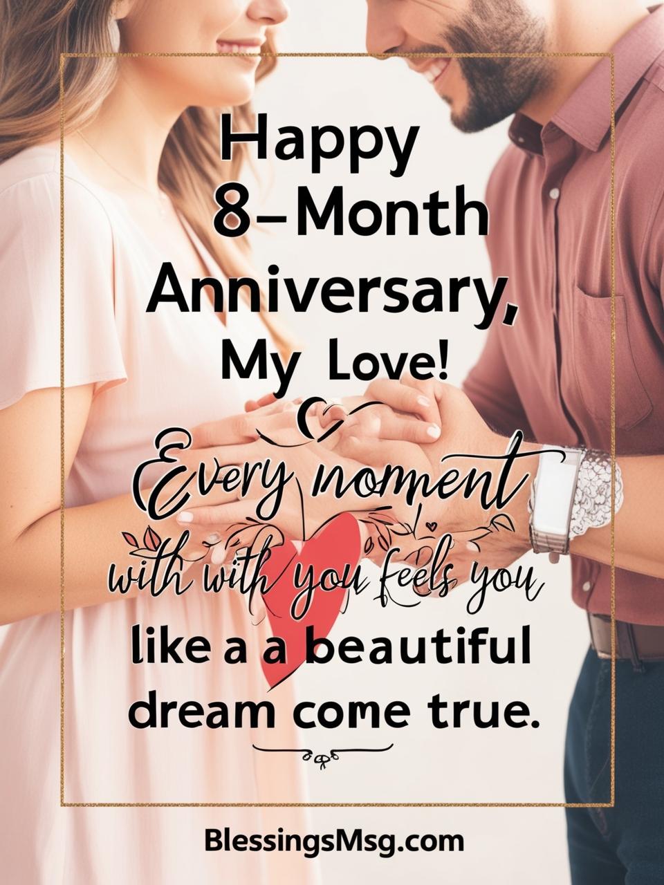 Happy 8th Month Anniversary Wishes For Him