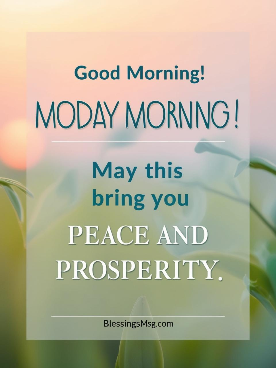 Inspirational Good Morning Monday Blessings Images