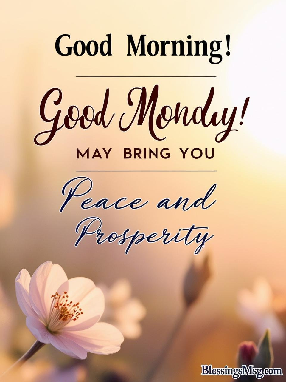 Inspirational Good Morning Monday Blessings